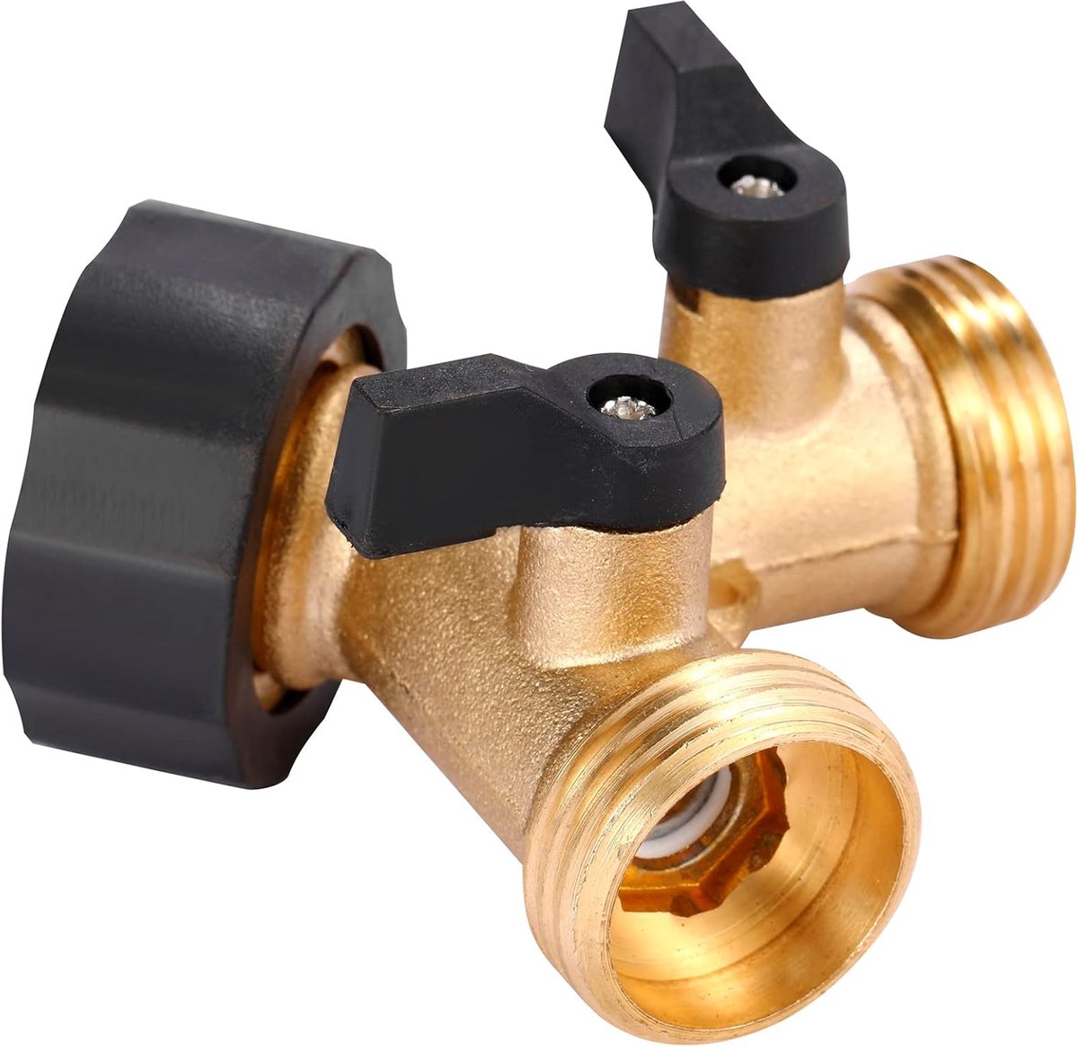 Y-Piece Tap - 3/4 - Tap Splitter - Water Distributor - Outdoor Tap - 2-Way Water Distributor – Brass - G 3/4