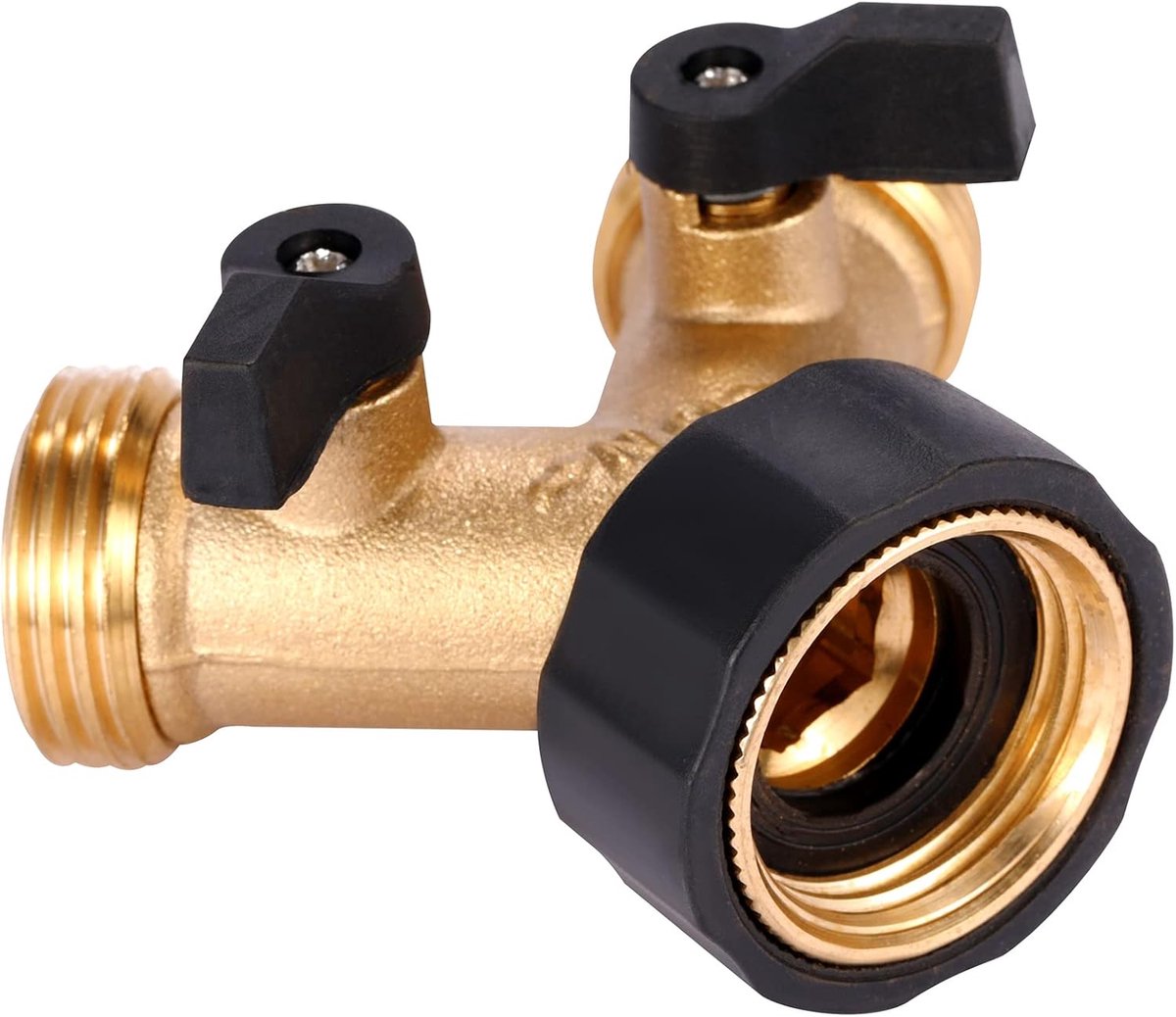 Y-Piece Tap - 3/4 - Tap Splitter - Water Distributor - Outdoor Tap - 2-Way Water Distributor – Brass - G 3/4