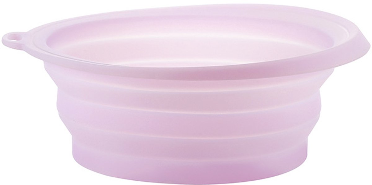 Cooling basin - Facial ice bath - Silicone facial cooling basin - Foldable silicone basin - Built-in ice tray - Portable basin - Cools the face - unclogs and soothes the skin (pink) - Image 2