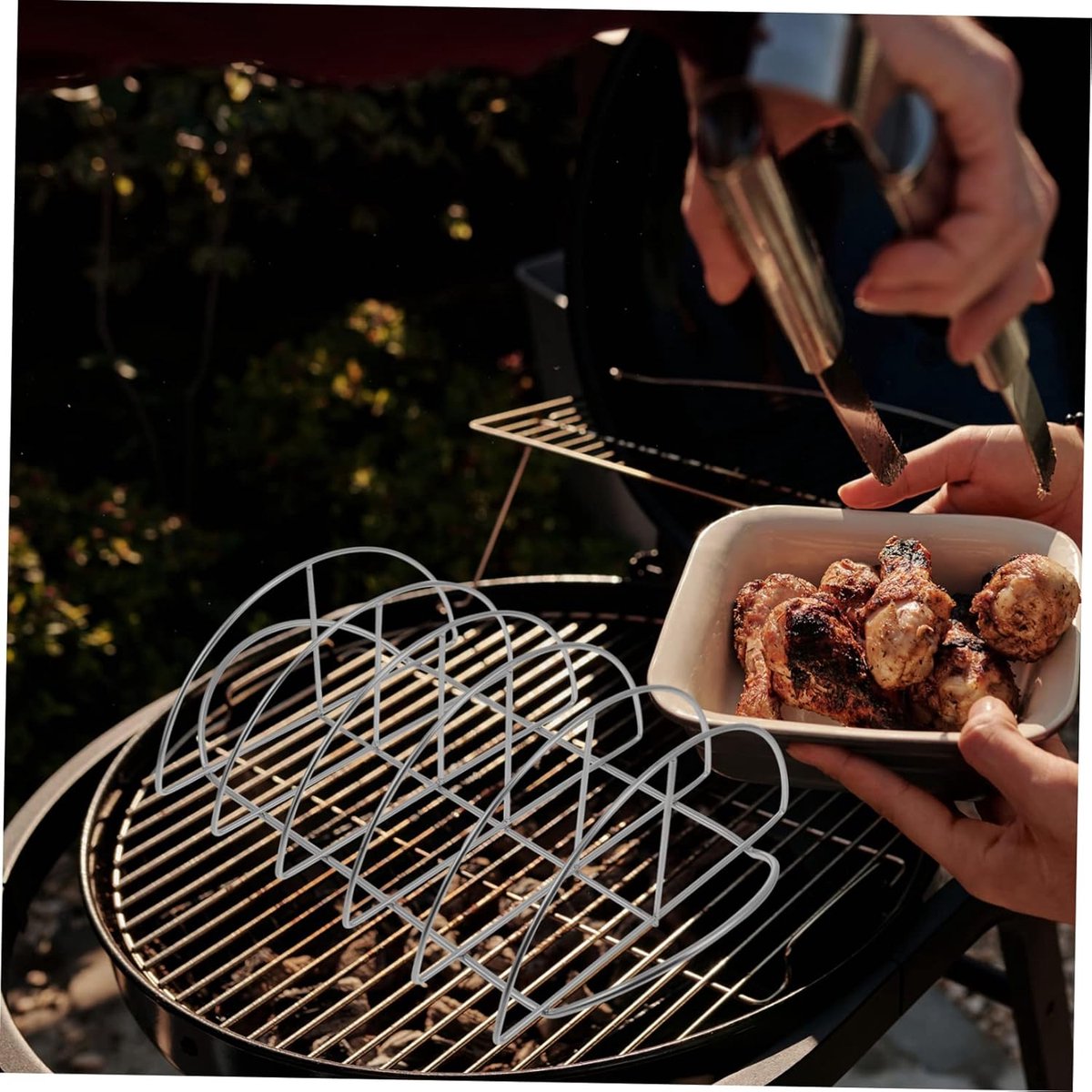 Professional Grates - BBQ - Barbecue - Sparerib Rack - Rib Rack - Spareribs Holder - Clamp Grate - Grill Clamp - Clamp Grates - Barbecue Grates - Barbecue Accessories - Barbecue Tools - Practical - High Quality - Very Suitable for Professional BBQ - Image 2