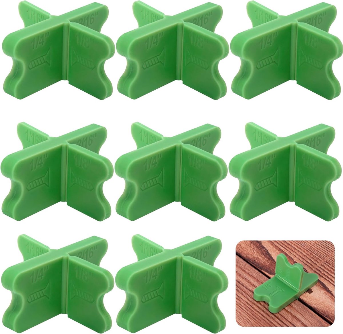 8 pieces - ABS deck spacers - 1/16