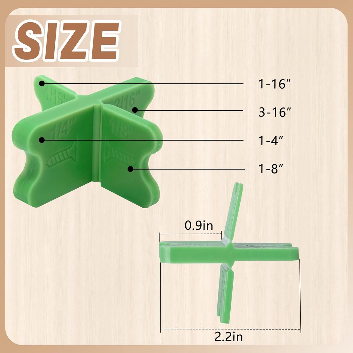 8 pieces - ABS deck spacers - 1/16