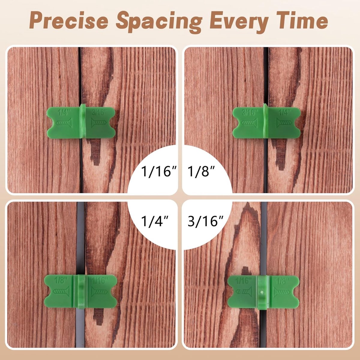 8 pieces - ABS deck spacers - 1/16