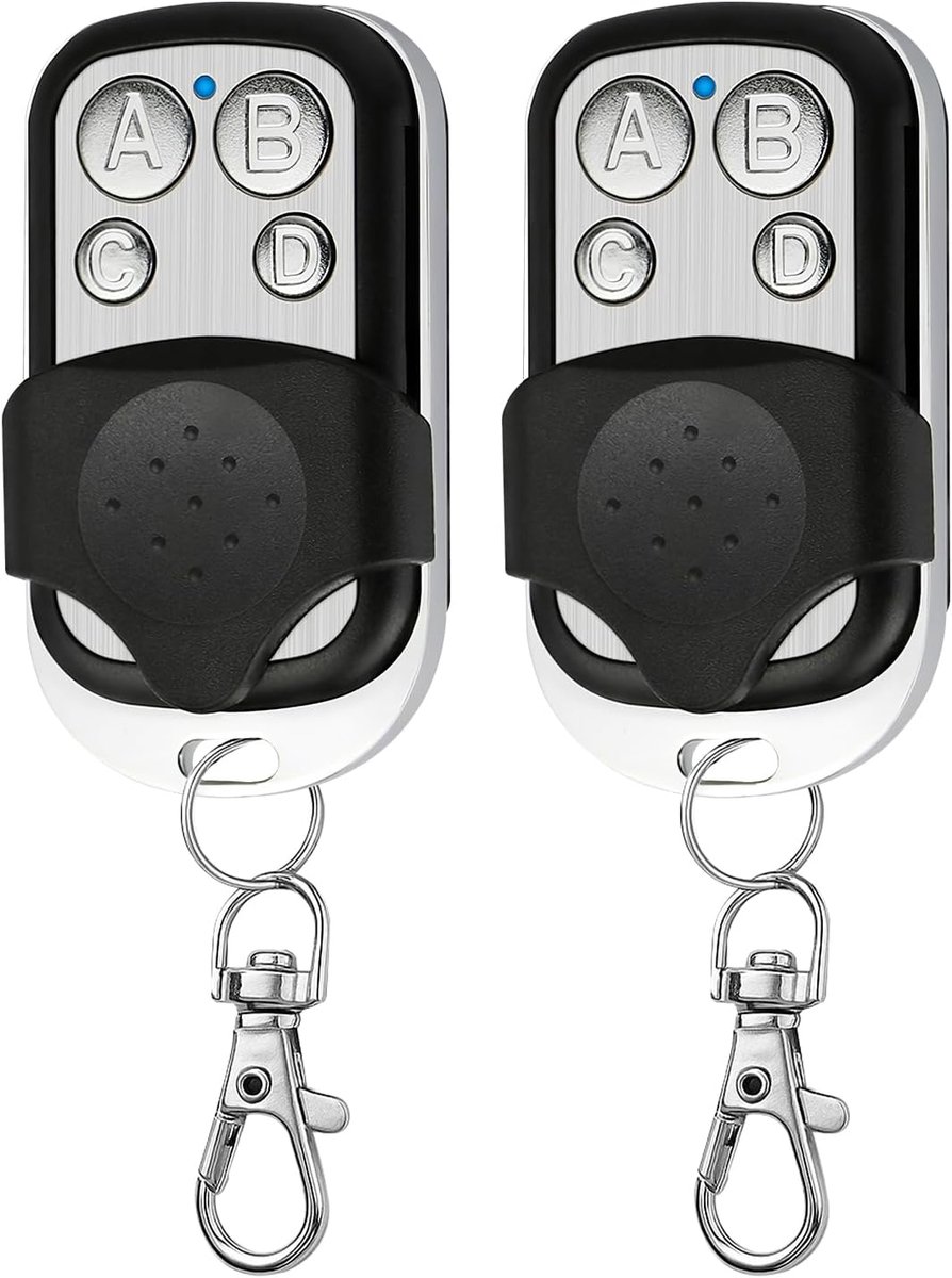 2 pieces - 433 MHz - Remote control - Garage door openers - Remote control for car garage door - universal garage door remote control - automatic garage door remote control - for car garage door - with keychain - 4 channels - Image 5