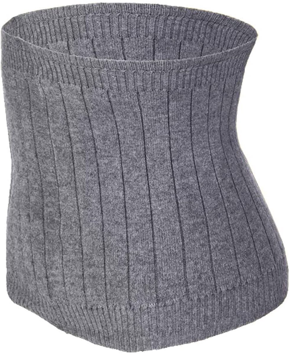 Cashmere heating belt - abdominal and back heating belt - knitted elastic belt - Bodywarmer made of very soft material - Prevents lower back pain - Stay warm in winter - Double-layer padding - Size L - Grey - Image 1