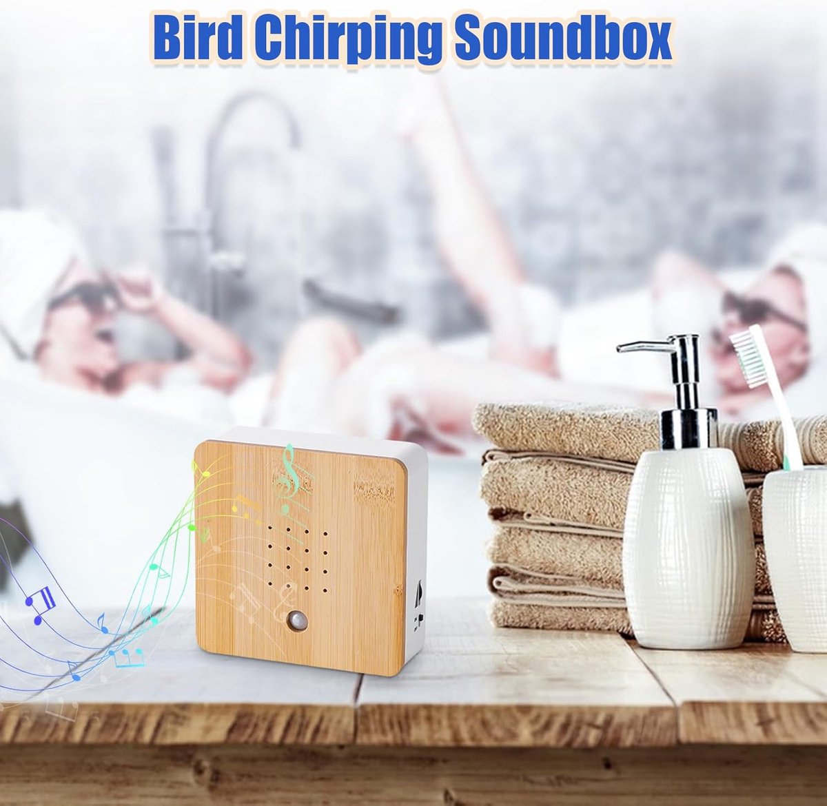 Birdhouse With Sound - Bird Sound House - Bird Sound Box - Zwitscher Box for Toilet or Bathroom - Natural Sound Box - Motion Detector - Bird Tweet - Natural Sound Box - Music Box - Image 4