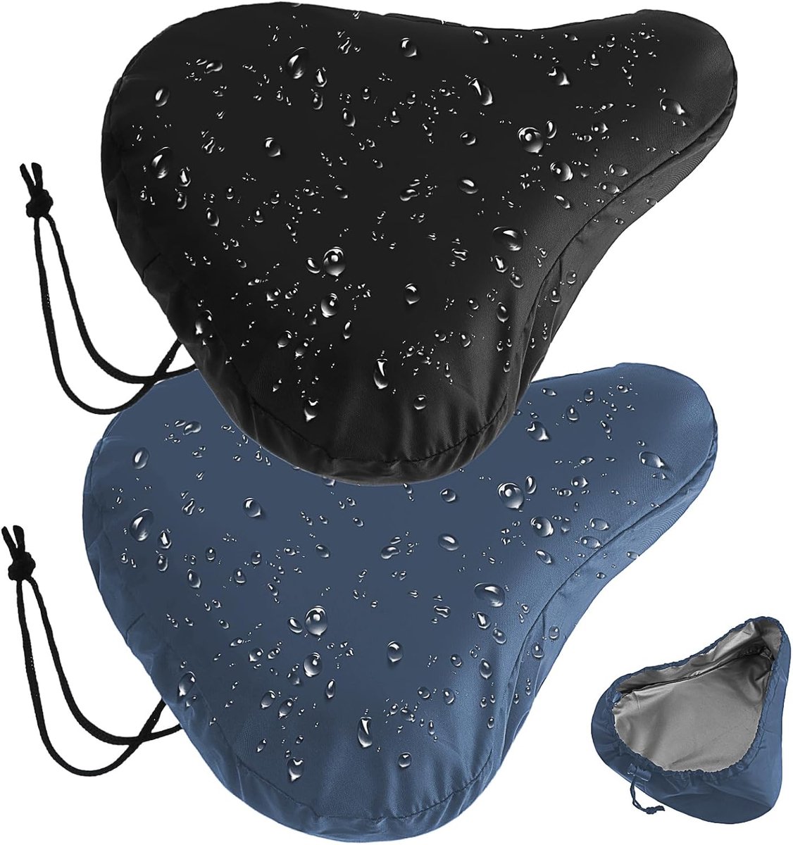2 pieces - Bicycle Saddle Cover - Bicycle Saddle Cover - Waterproof Saddle Cover - Cover for Bicycle Saddle - Rain Cover - Saddle Cover - with drawstring - outdoor saddle cover - bicycle accessories - waterproof - universal - rain and dust protection - 24 - Image 1