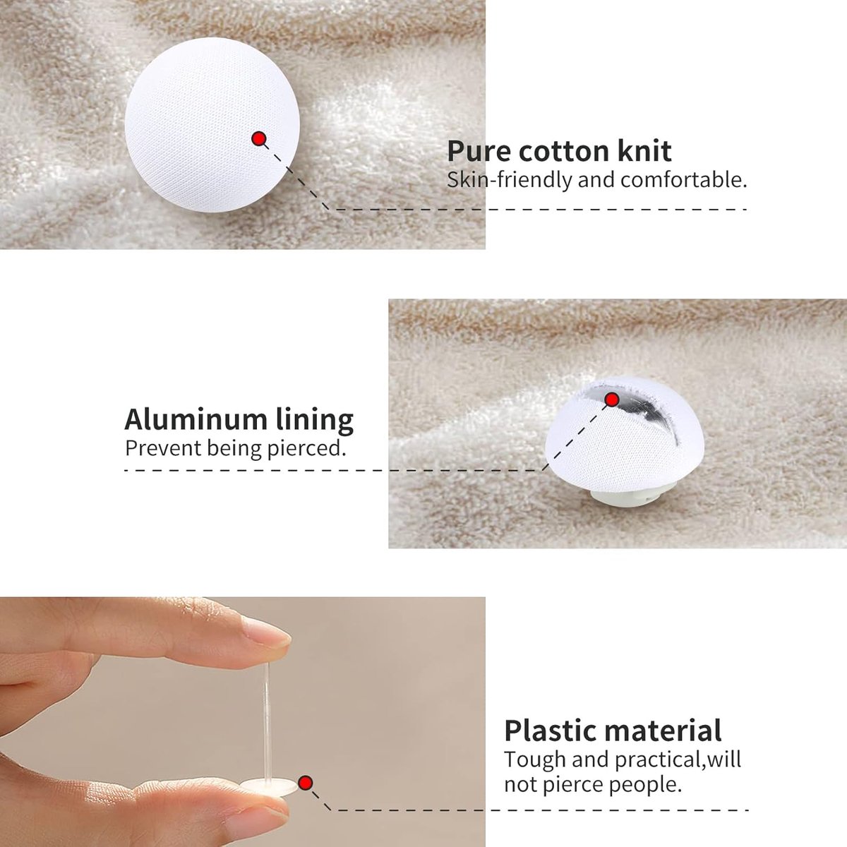 Duvet Clips - 16 Pieces - Duvet Threader - Sturdy Duvet Clips - Duvet Cover Tie - Clips - Duvet Pegs - Thick Duvet Clip for Sheet - Quilt Clips - Duvet Clamps - Bedding Fastening Accessories - White - Image 2
