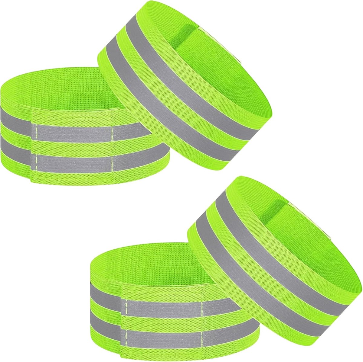 Trouser Clips - 2 Pairs - Reflective Cycling Shorts Clip - Universal Cycling Shorts Clip - Reflective trouser clips - Cycling shorts clip - high visibility reflective tapes - for cycling, running, arm, wrist, ankle and leg straps and bicycle cuff clips - Image 1