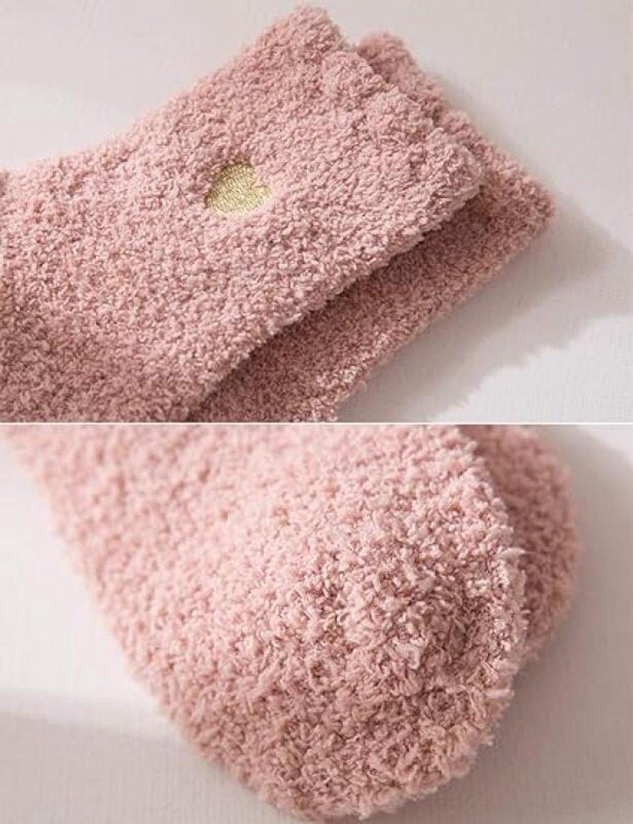 Pairs - socks - Warm Fuzzy Fleece Socks - Women's House Socks - Warm Winter Socks - Fluffy Socks - Sleep Socks - House Socks - Stockings - keep warm - coral fleece - Plush and comfortable - thick plush socks - center tube socks - Image 4
