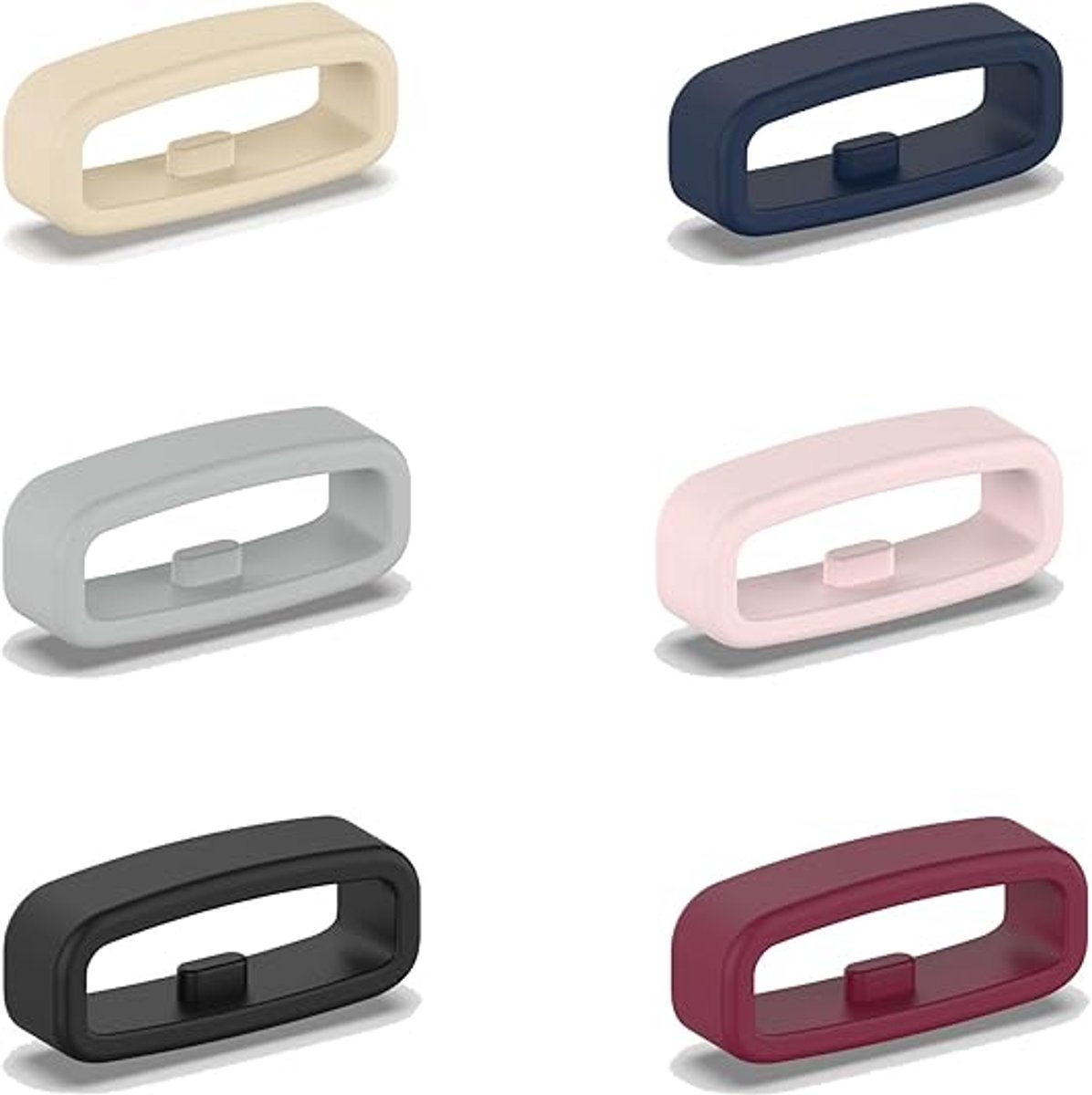 6x Watch strap loop - Safety ring holder - Anti-slip silicone ring - Suitable for 20mm Smartwatch Strap (Universal) loop strap - Image 1