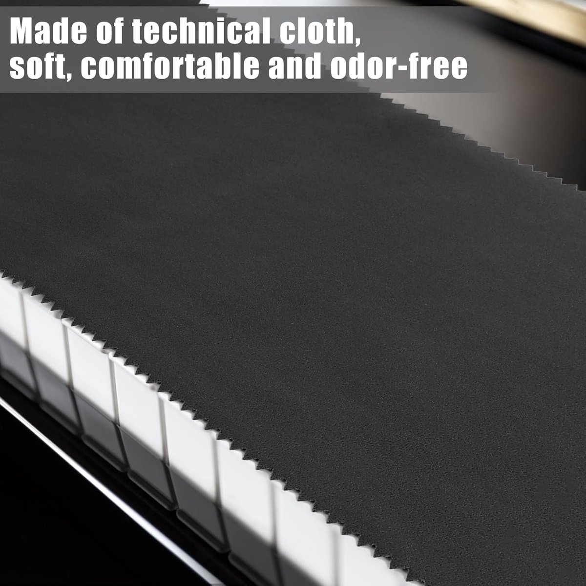Piano Keyboard Dust Cover - Keyboard Protective Cover - Piano Dust Cover - Suitable for 88 Keys - Universal - Piano Protector - for Digital Electric Piano - for Electronic Keyboard, Digital Piano - Black - Image 2