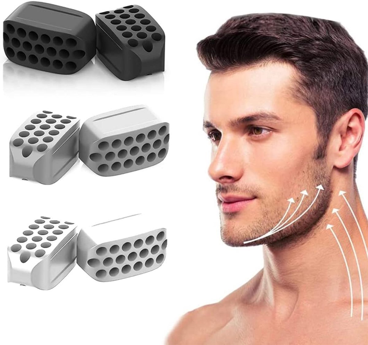 Jaw Trainer - 6 Piece Jawline Trainer - Jaw Training Balls - Jawline Trainer - Jaw Muscle Trainer - Face Trainer - Jaw Exercise - Slim Jawline - Mouth Exercise - Jaw Exercise for Men and Women - Facial Beauty Tool - Image 1