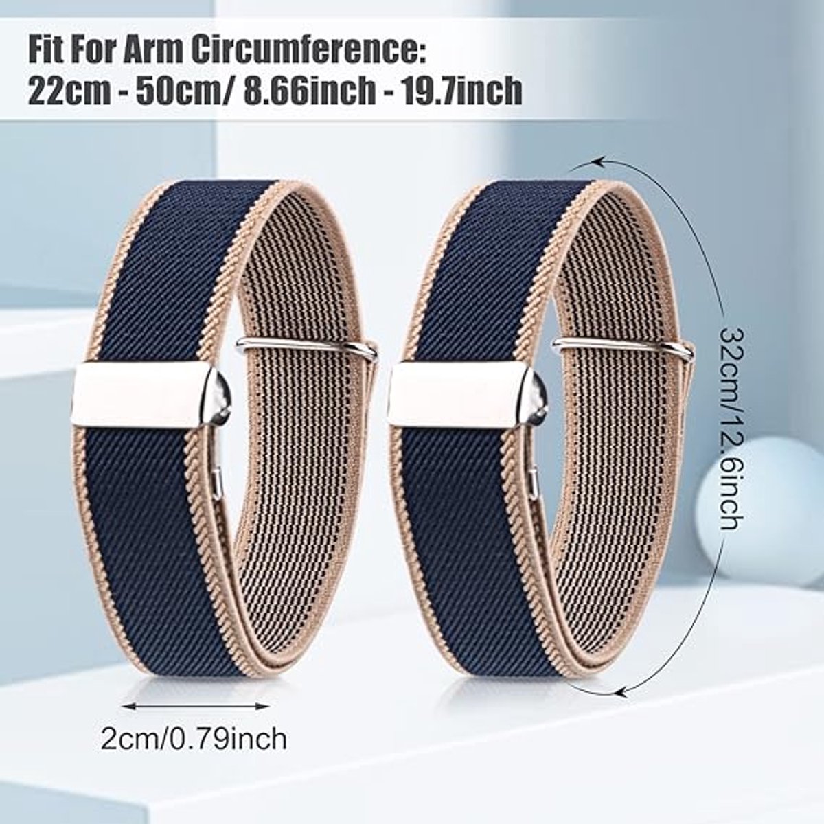 Sleeve Holder - 4 Pairs - Sleeve Holder - Sleeve Holders for Women and Men - Classic - Elastic - Women and Men - Sleeve Holders - Unisex Elastic Bracelets - Adjustable Shirt Sleeve Holders - Anti-Slip Bracelet - Multicolor - Image 4