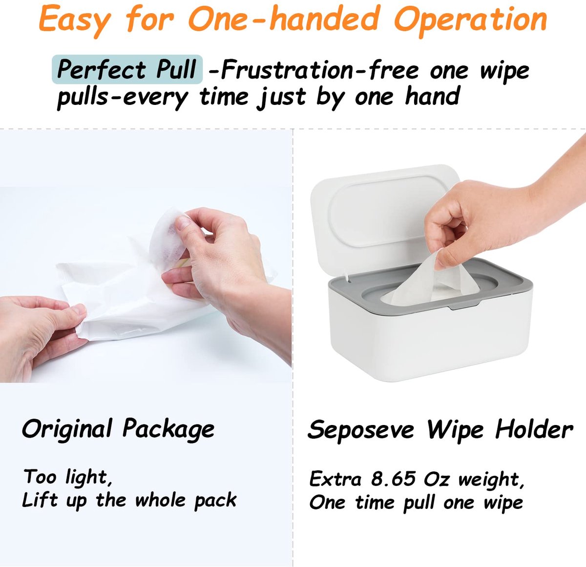 Wet wipes dispenser - 2 Pieces - Wipe box - Wet Toilet Paper Holder - Wet wipes storage box - Wipes Dispenser - Wipe holder for Baby & Adult - Refillable Wipe Container - Keeps Wipes Fresh - White - Image 5