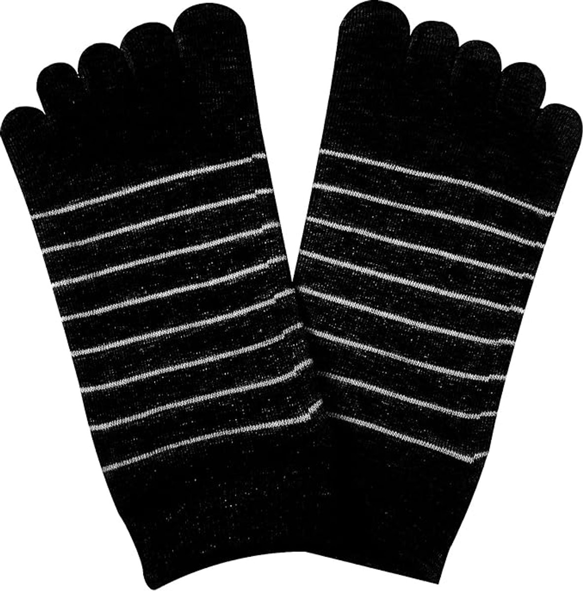 5 pairs - Toe socks - Toe socks - Yoga socks - cotton toe socks for women - Runner toe socks - Runner Toe socks - Smooth toe seam - Cotton - Comfortable Socks - sports socks - loose toe socks - breathable sports socks - black - Image 3