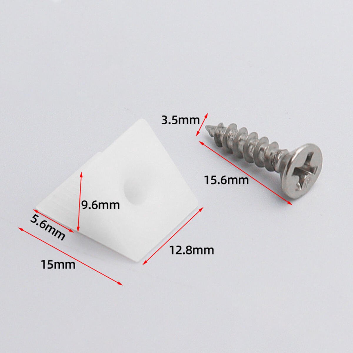 50 pieces - drawer wedges - drawer repair kit - L-shaped drawer wedges - with screws - mounting wedges - drawer back supports - cabinet shelf support - plastic drawer reinforcement repair kit - for home repair and furniture - 15*12.8*9.6 cm - white - Image 5