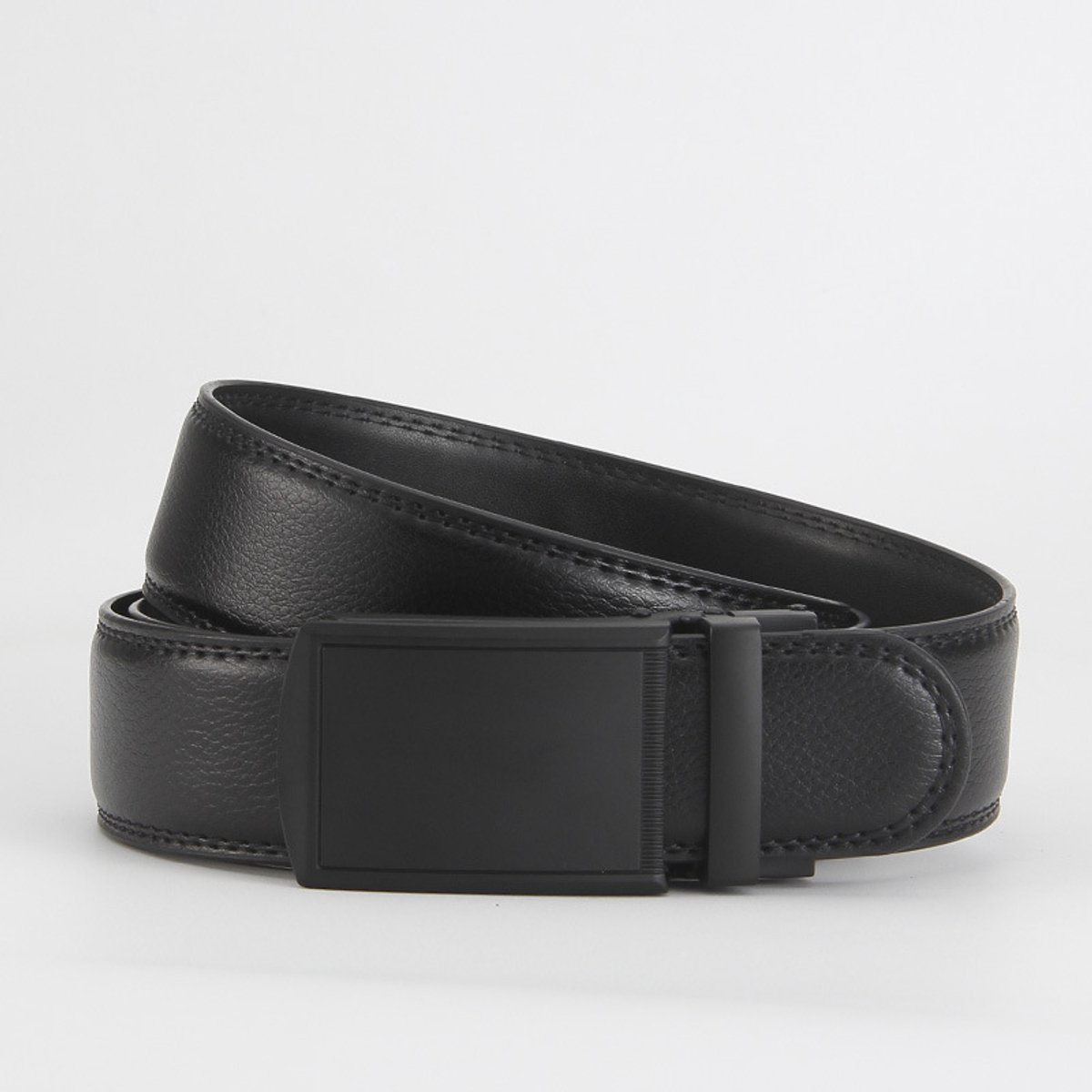 Men's Belt - 1 Piece - Belt (130cm) - Metal Belt - Leather Belt - Slide Buckle for Jeans and Trousers - Men - Adjustable - Men's Belt - Robust Metal Buckle Belt - No Holes - Suitable as a Gift - Brown - Image 2