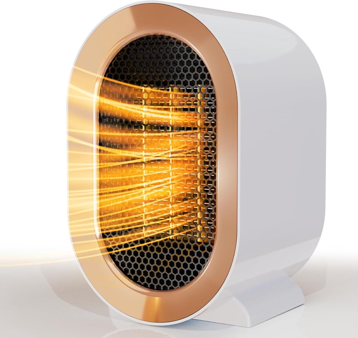 Electric Heater - Indoor Electric Heating - Fan Heater - 800W/1200W - Heater - Socket - Ceramic Heater - Portable Indoor Heaters - With Adjustable, Overheating Protection, Shut-off Upon Discharge - White - Image 1