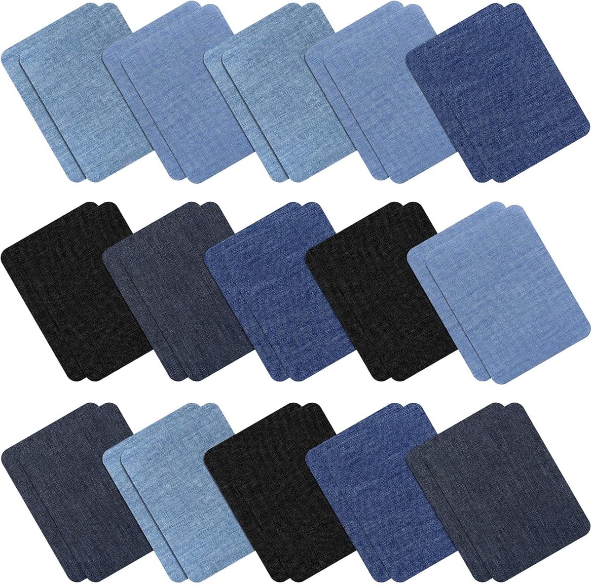 Clothing Repair Patches - 30 Pieces - self-adhesive jeans patches - Repair a hole in clothing - iron-on patches for clothing repair - Repair - clothing repair for jeans - patch - repair cloth - iron-on for denim jeans repair - Image 1
