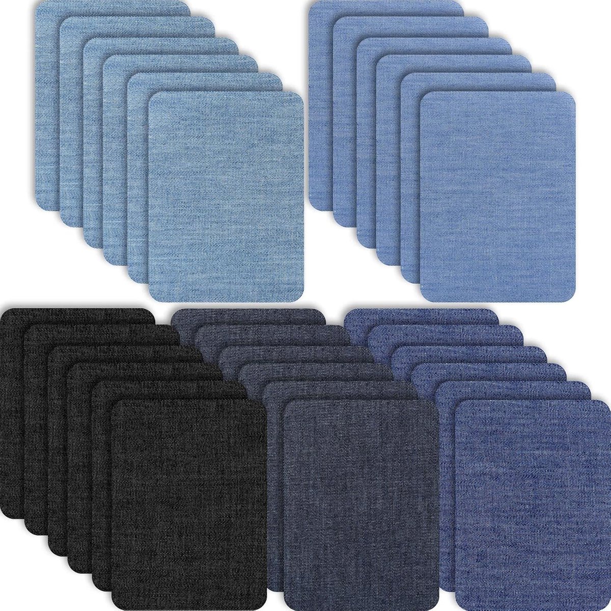 Clothing Repair Patches - 30 Pieces - self-adhesive jeans patches - Repair a hole in clothing - iron-on patches for clothing repair - Repair - clothing repair for jeans - patch - repair cloth - iron-on for denim jeans repair - Image 2