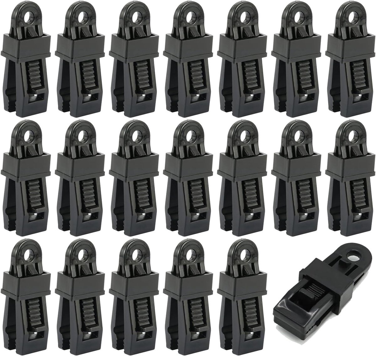 20 pieces - Tent clamps - Tarpaulin clips - Tent clip - tent clip awning clip - camping awning clip - crocodile clips - tarpaulin clip tarpaulin clip - for swimming pools, canopies, caravan awnings, car covers, outdoor tents, canopies and covers - 7.8*2.3 - Image 1