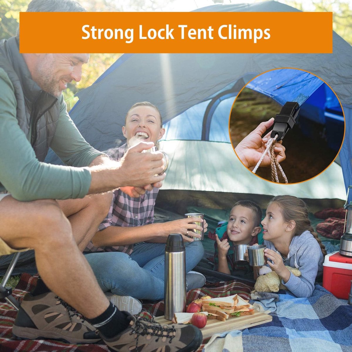 20 pieces - Tent clamps - Tarpaulin clips - Tent clip - tent clip awning clip - camping awning clip - crocodile clips - tarpaulin clip tarpaulin clip - for swimming pools, canopies, caravan awnings, car covers, outdoor tents, canopies and covers - 7.8*2.3 - Image 3