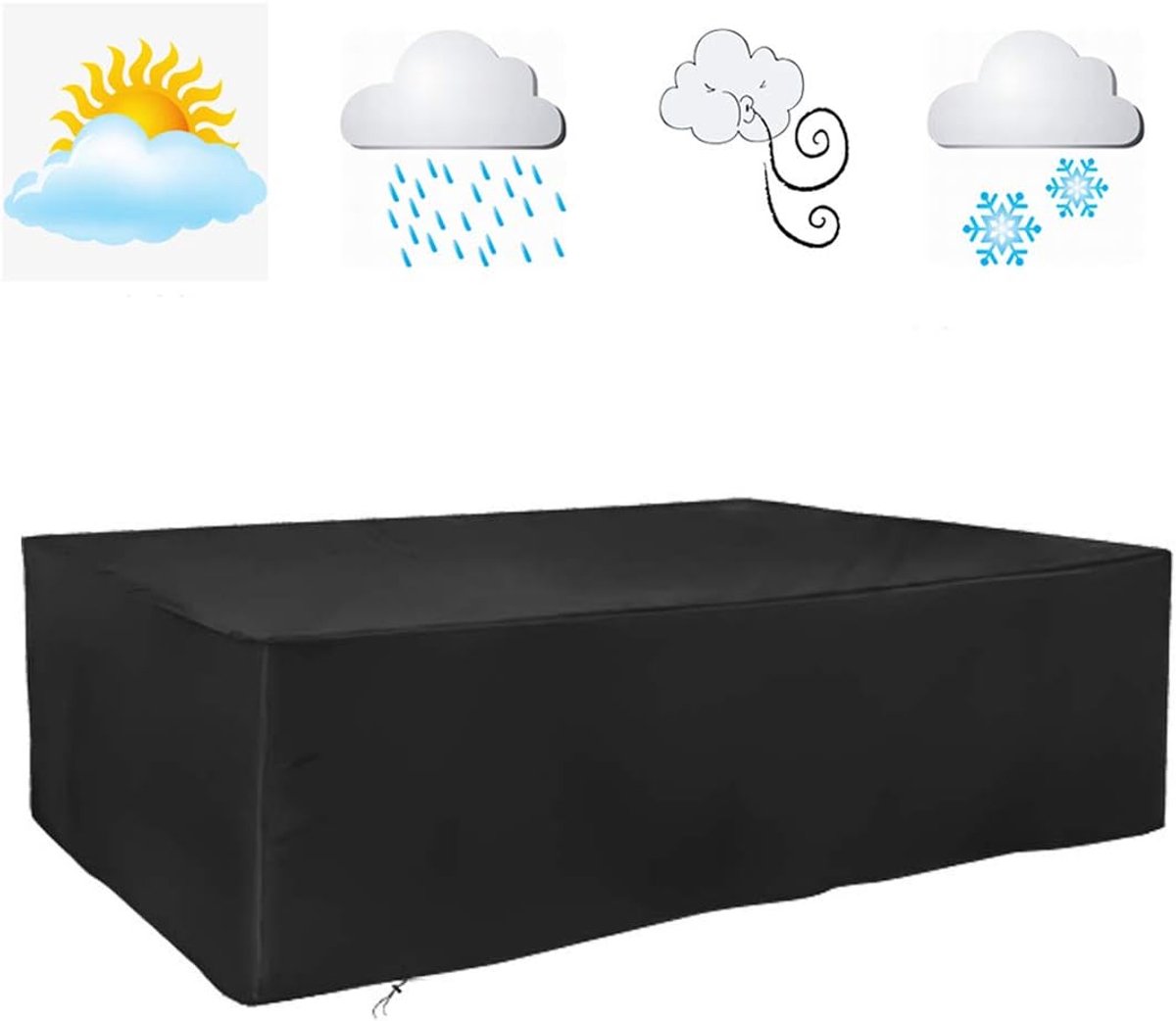 Garden Furniture Cover - 240*140*90 cm - Garden Furniture Protective Cover - Protective Cover for Table (Rectangular) - Lounge Set Cover - Garden Table Cover - Waterproof - Windproof - Dustproof Oxford Fabric - Furniture Covers - with drawstring - for Tab - Image 1