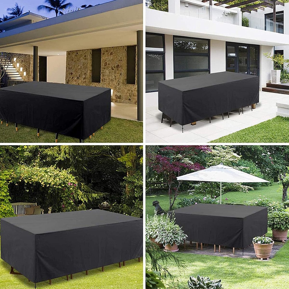 Garden Furniture Cover - 240*140*90 cm - Garden Furniture Protective Cover - Protective Cover for Table (Rectangular) - Lounge Set Cover - Garden Table Cover - Waterproof - Windproof - Dustproof Oxford Fabric - Furniture Covers - with drawstring - for Tab - Image 4