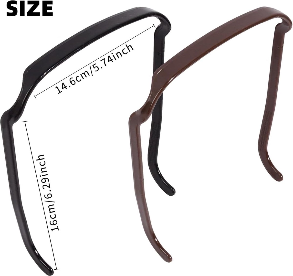 pieces - Glasses headband - Sunglasses hairband - Hairpin - square headbands - headbands for curly hair - hair clips - invisible hair rings - with square heads - hair styling fixing tool - styling accessories - for men and women - Image 2