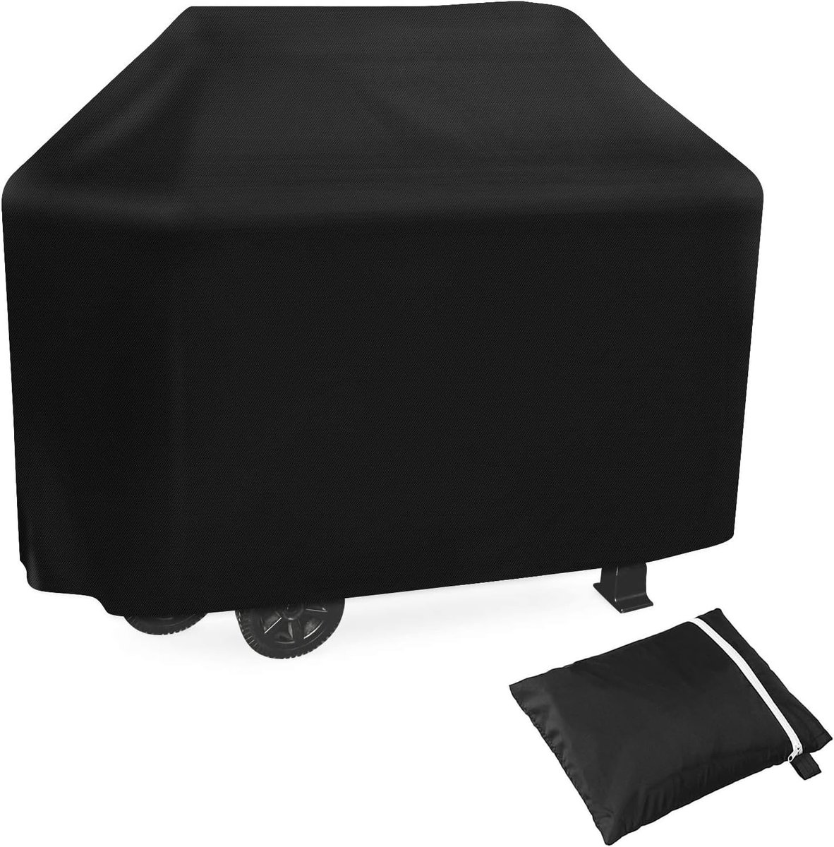 190*71*127 cm - BBQ Cover - Barbecue Covers - Waterproof Barbecue Protective Cover - Waterproof Protective Cover - 210D Robust Outdoor Grill Cover - Windproof - UV-resistant - Tear-resistant - Weatherproof Gas Grill Protector - With Storage Bag - Black - Image 1