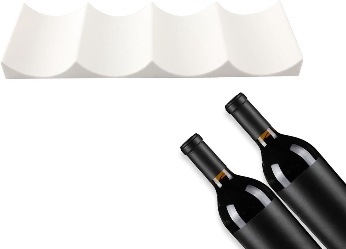Bottle rack - Beverage bottle rack - Refrigerator bottle holder - Plastic bottle holder - Wine bottle holder - Wine rack - Storage organizer - Refrigerator organizer - Wine bottle display mat - Can holder - for wine bottles, refrigerator and pantry - 29.5 - Image 1