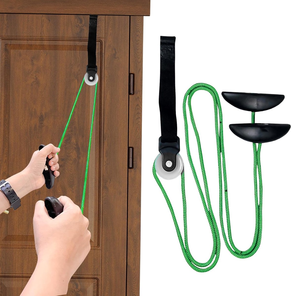 Shoulder Trainer - Shoulder Pulley - Shoulder Pulley Hand Support - Shoulder Pulley - Rehabilitation Exercise Device - Suspension Trainer - Shoulder Strap - for frozen shoulder and hand physiotherapy - Relieves Shoulder Pain - Green - Image 1