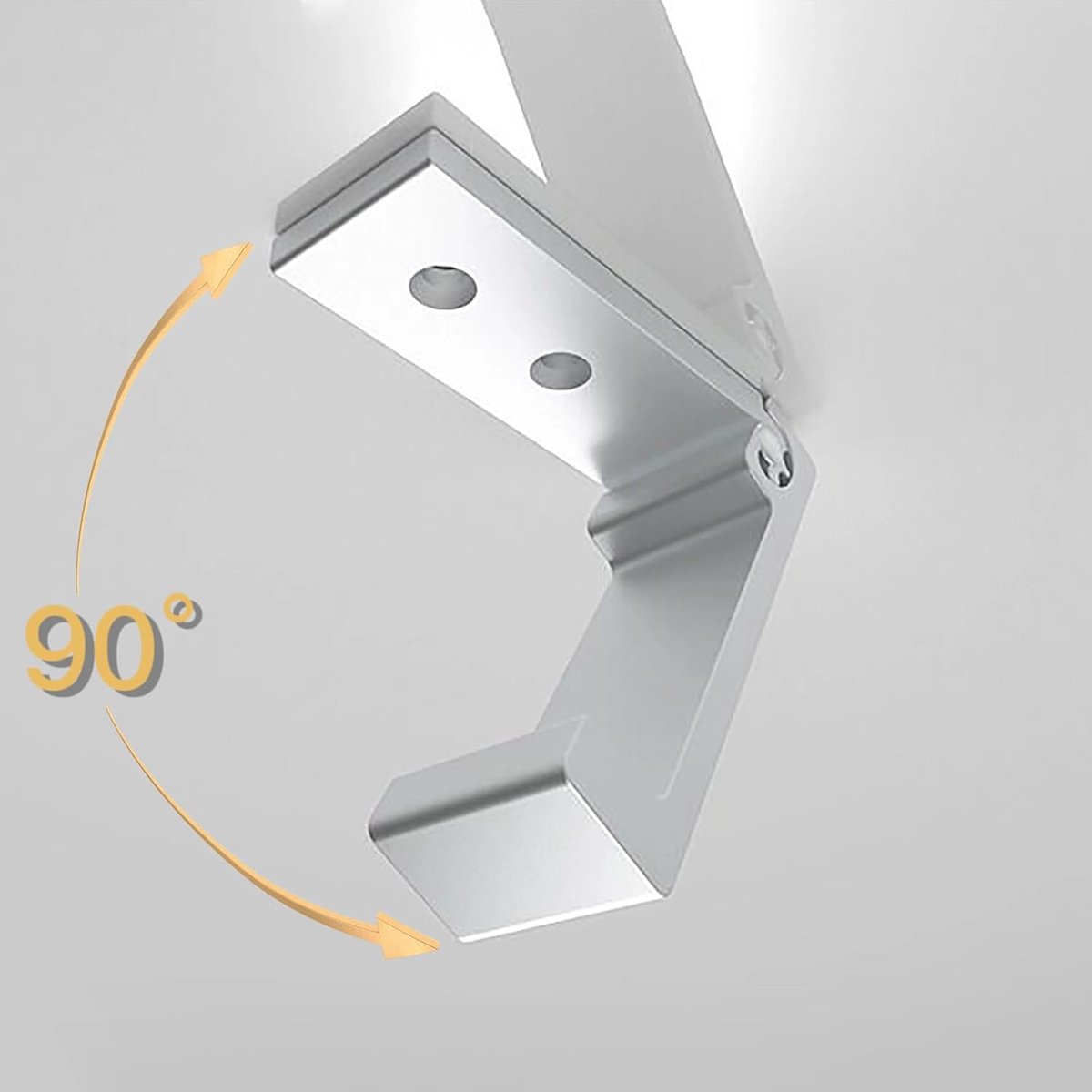 6 pieces - Foldable wall hooks - 6.7*7.5*2.5 cm - Clothes hook - concealable clothes hooks - heavy-duty wall hooks - aluminum hooks - with screws - foldable hooks - for hanging coats, bags, hats, and keys - silver - Image 4
