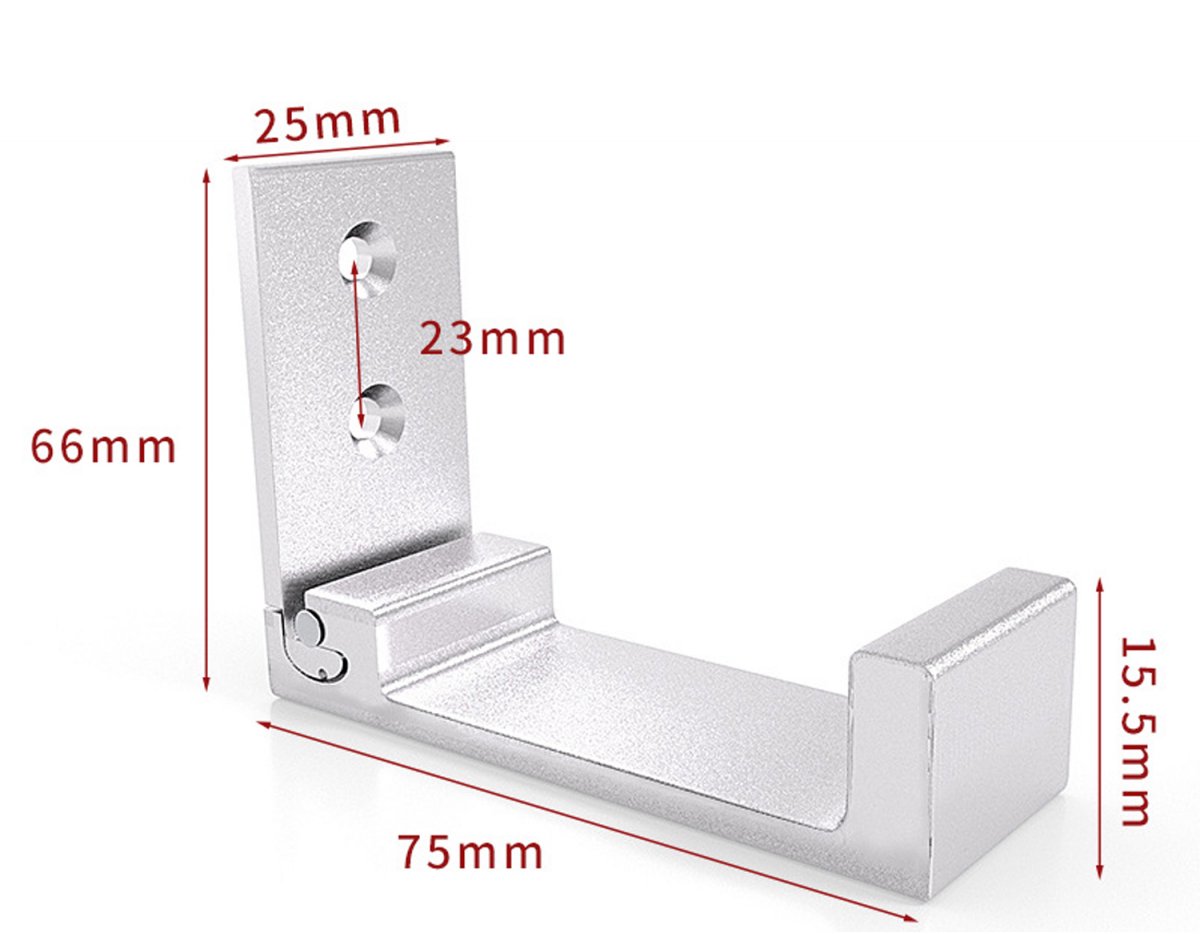 6 pieces - Foldable wall hooks - 6.7*7.5*2.5 cm - Clothes hook - concealable clothes hooks - heavy-duty wall hooks - aluminum hooks - with screws - foldable hooks - for hanging coats, bags, hats, and keys - silver - Image 5