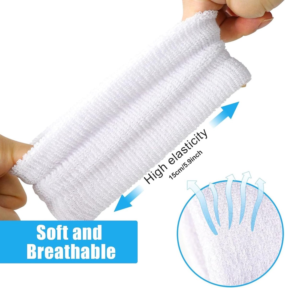 Sports wristband - 2 pieces Sweatbands - Sweatbands - Wrist - Wristbands - Wristbands - wrist headband - sports wristband - sports soft cotton wrist headband - absorbent terry cloth cuff - for gym tennis running basketball - White - Image 5