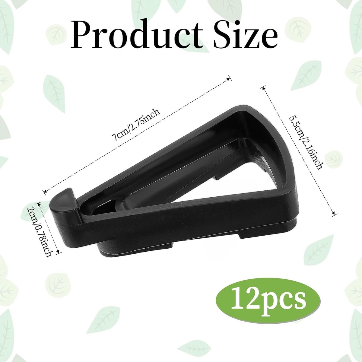 12 pieces - Flowerpot feet - Pot feet - Plant supports - Planter coasters - Flowerpot lifters - Triangular Planter Feet - Flowerpot risers - Non-slip - Breathable - Flowerpot feet - for Outdoor Plant Pots and Flowers - 7*5.5*2 cm - black - Image 5