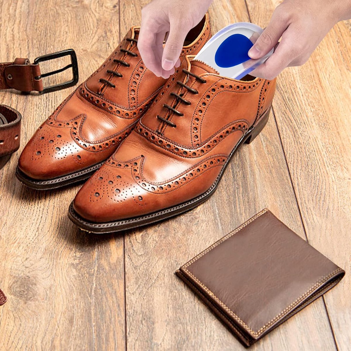 3 pairs - gel heel cushions - heel spur insoles - heel protectors - silicone heel spur - arch supports - insoles - heel raise - heel elevation - heel cushions - heel insoles - foot pain relief - Size 33-39 - S - 10.3*6.4*1.6cm - blue - Image 2