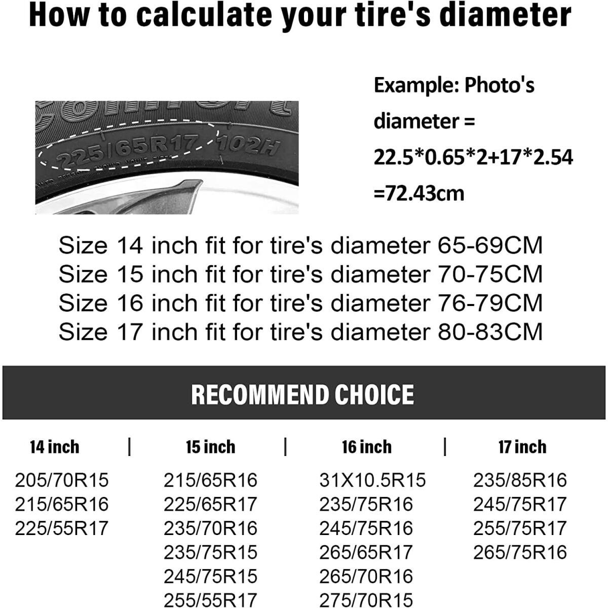 Tire cover - 16 inch - Tire covers - Spare tire cover - Tire dust cover - Spare wheel dust cover - Car tire protective cover - Spare wheel protective cover - Tire storage cover - PVC leather - Dust cover - suitable for tire diameters 76-79 cm - Black - Image 5