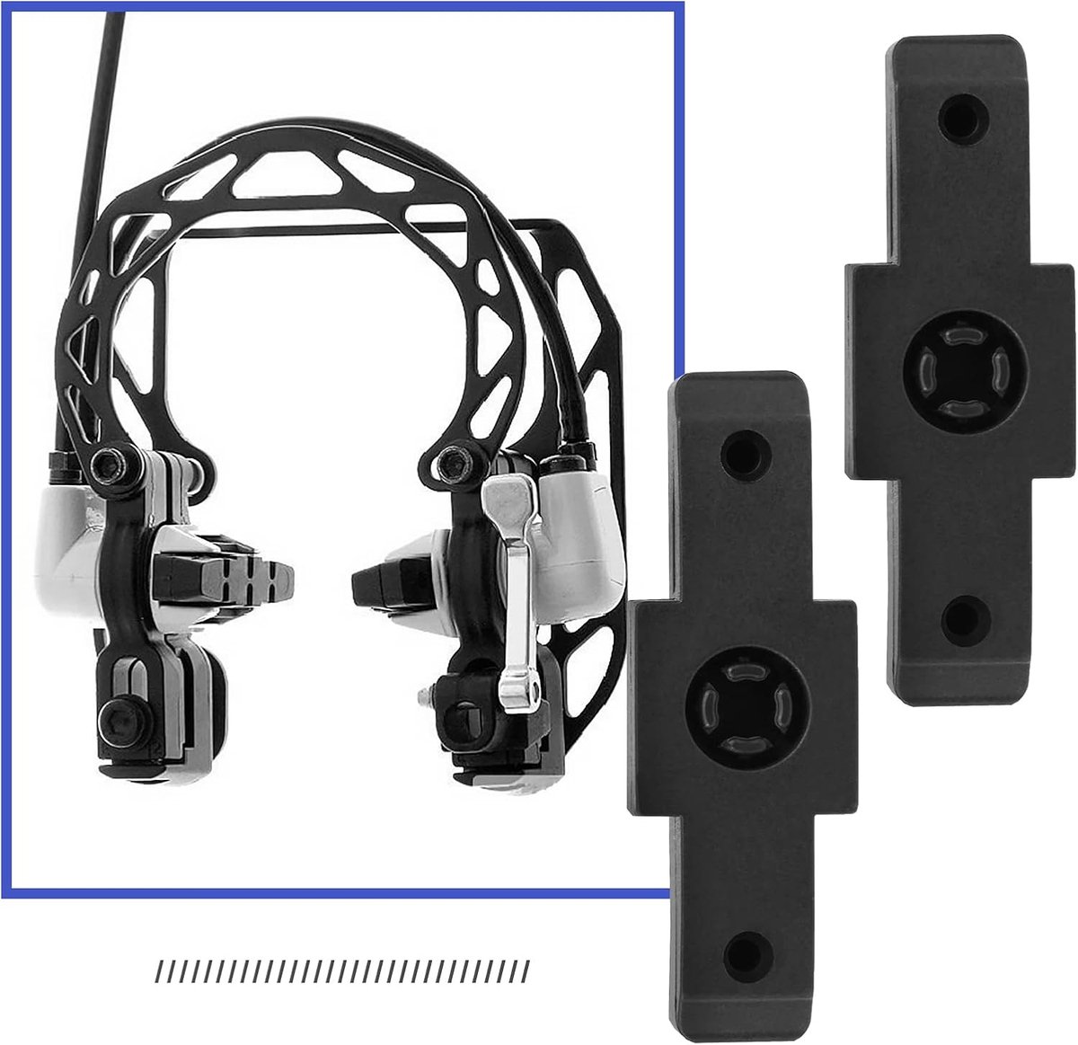 4 pieces - Brake pads - Bicycle brake pads - Replacement brake pads - Suitable for Magura HS11 HS22 HS24 HS33 HS66 - Brake pads for mountain bikes - Rubber bicycle brake pads - rubber road bike brake cover - bicycle accessories - black - Image 3