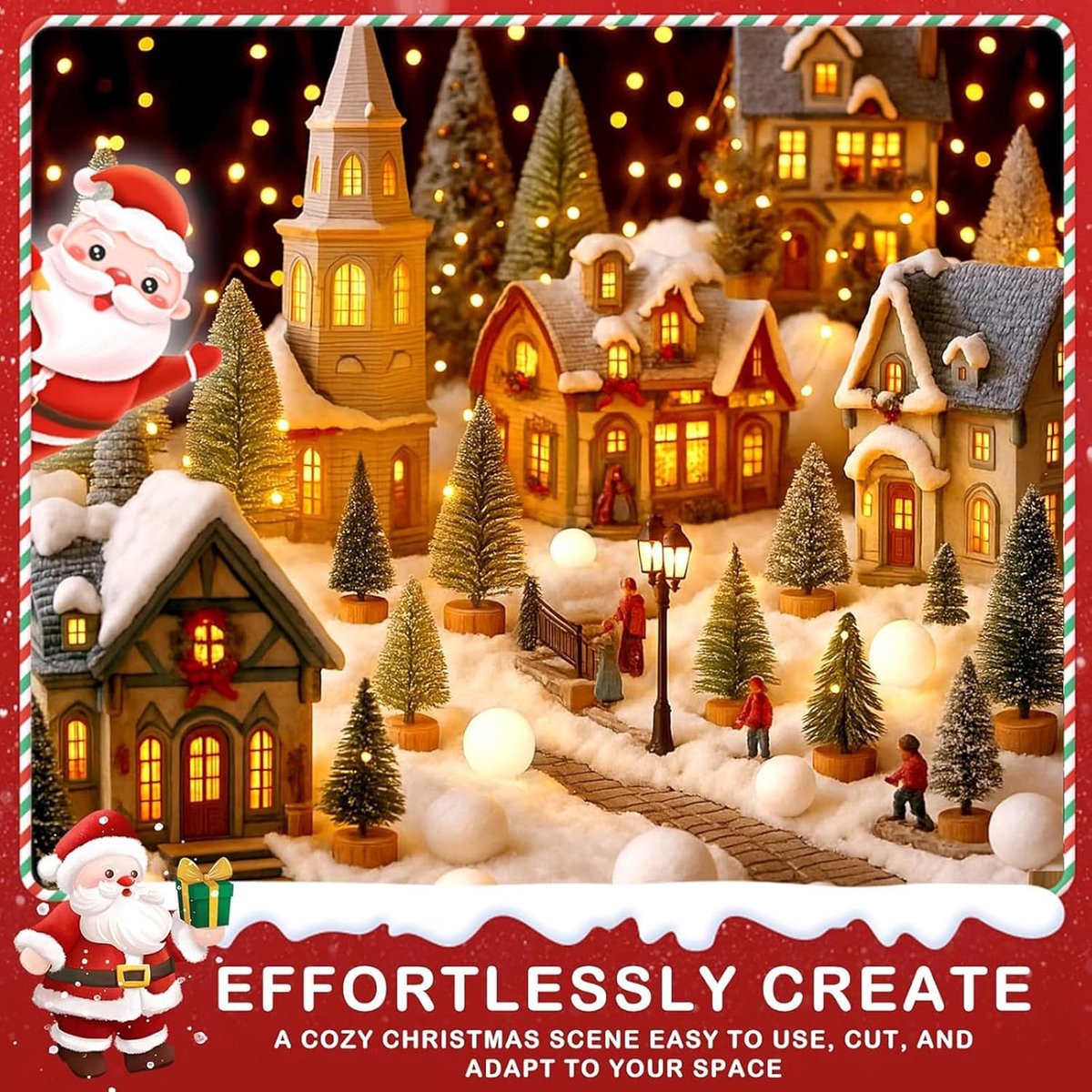 Snow blanket - 80*240 cm - Christmas snow blanket - Artificial snow roll - Christmas snow blanket roll - Fake Christmas decoration - Christmas decoration - Christmas tree decorations - soft artificial snow blankets - for the Christmas tree, party, winter - Image 2