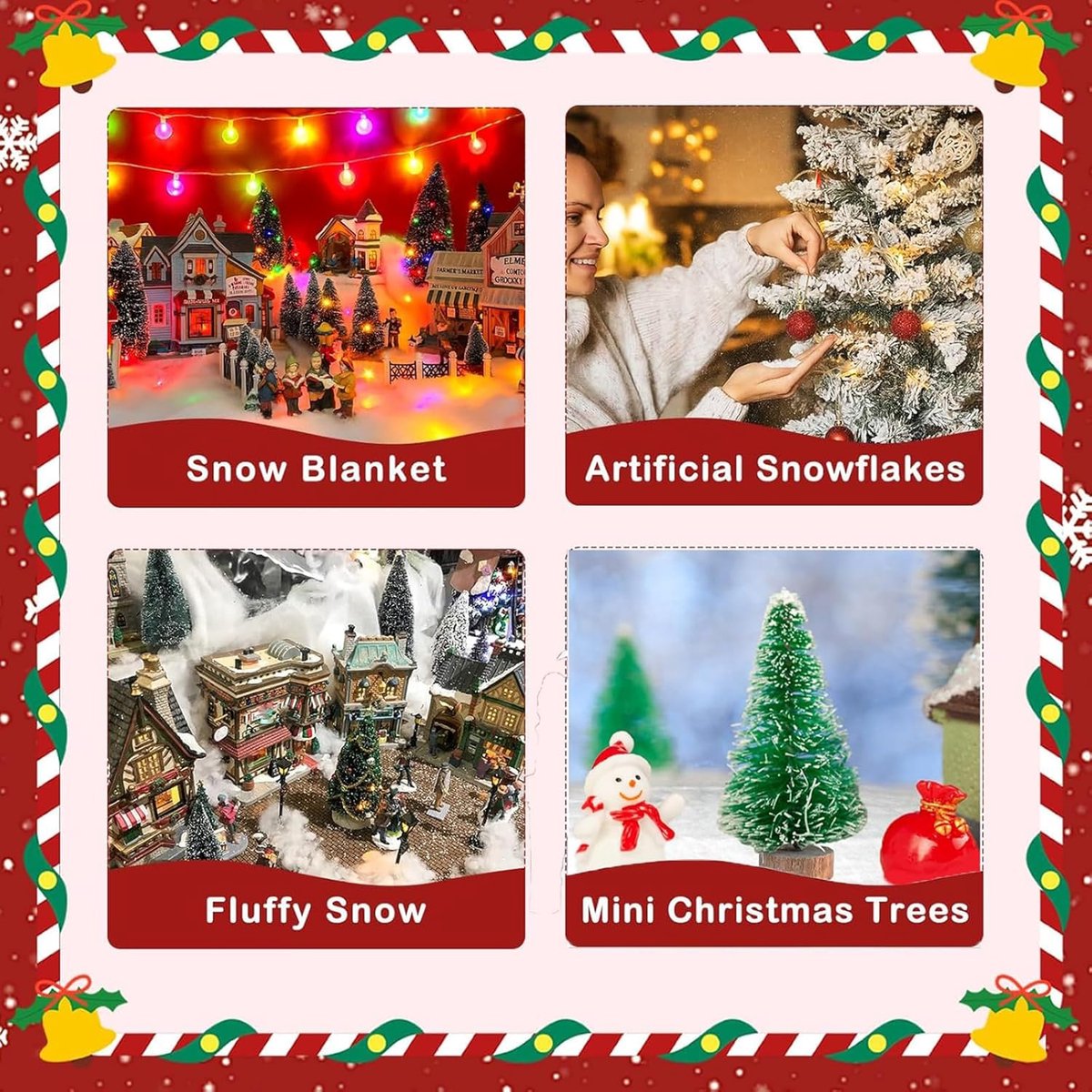 Snow blanket - 80*240 cm - Christmas snow blanket - Artificial snow roll - Christmas snow blanket roll - Fake Christmas decoration - Christmas decoration - Christmas tree decorations - soft artificial snow blankets - for the Christmas tree, party, winter - Image 3