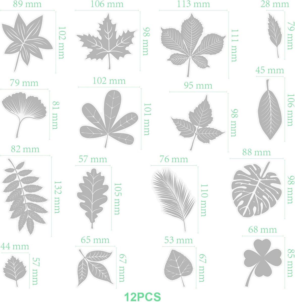 28 pieces - transparent window stickers - butterfly patterns and leaf shapes - warning decorative stickers - for home - window stickers - window decoration - prevent birds from hitting glass - Image 2