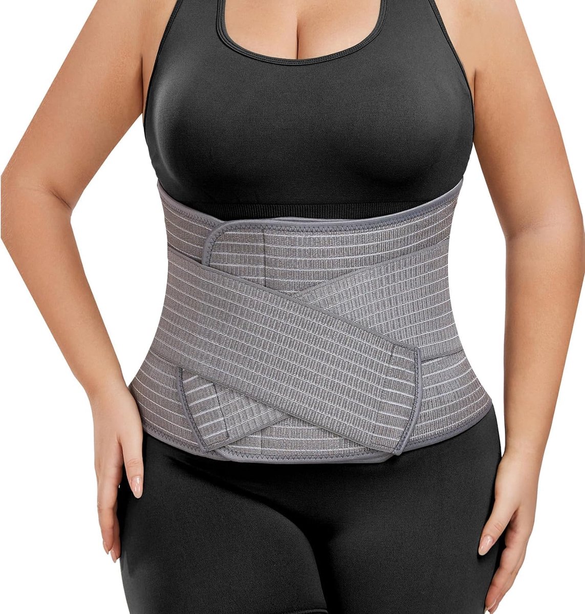 Postpartum Pregnancy Belt - Postpartum Belly Belt - Postpartum Support Belt - Breathable Belly Wrap - Pregnancy Belly Belt - Belly Braces - Corset - Kidney Warmer - Recovery Belt - Lower Back Support - for women - Size S/M - Grey - Image 1