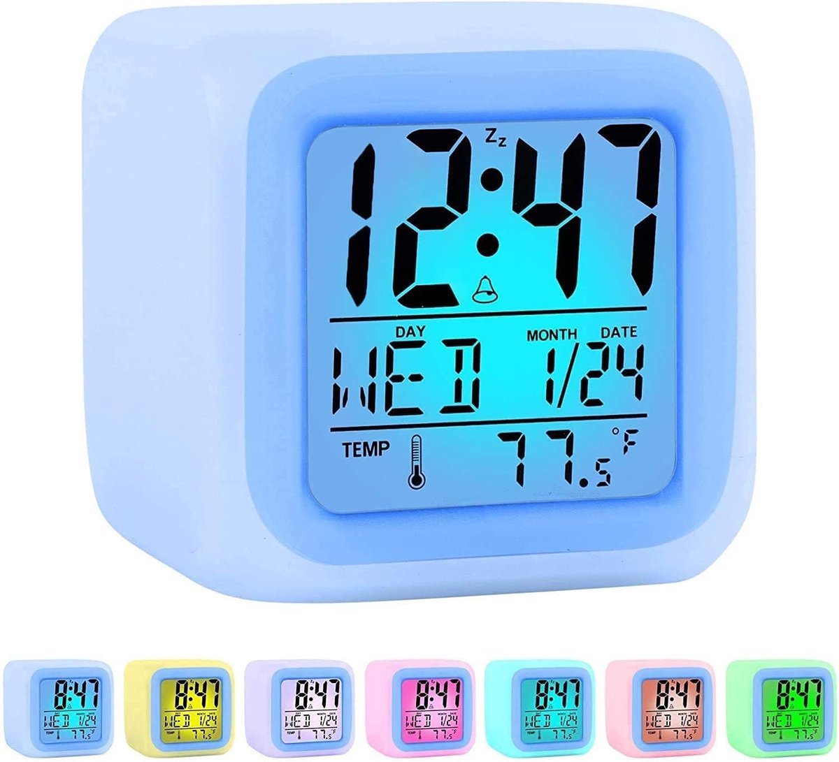 Alarm clock - digital alarm clock - Digital Clock - digital alarm clocks - Digital Children's Alarm Clock with 7 Color Changes - Children's Alarm Clock - LED Night Light - Alarm Clock - child's alarm clock - Travel Alarm Clock - Alarm Clock - for bedroom, - Image 4