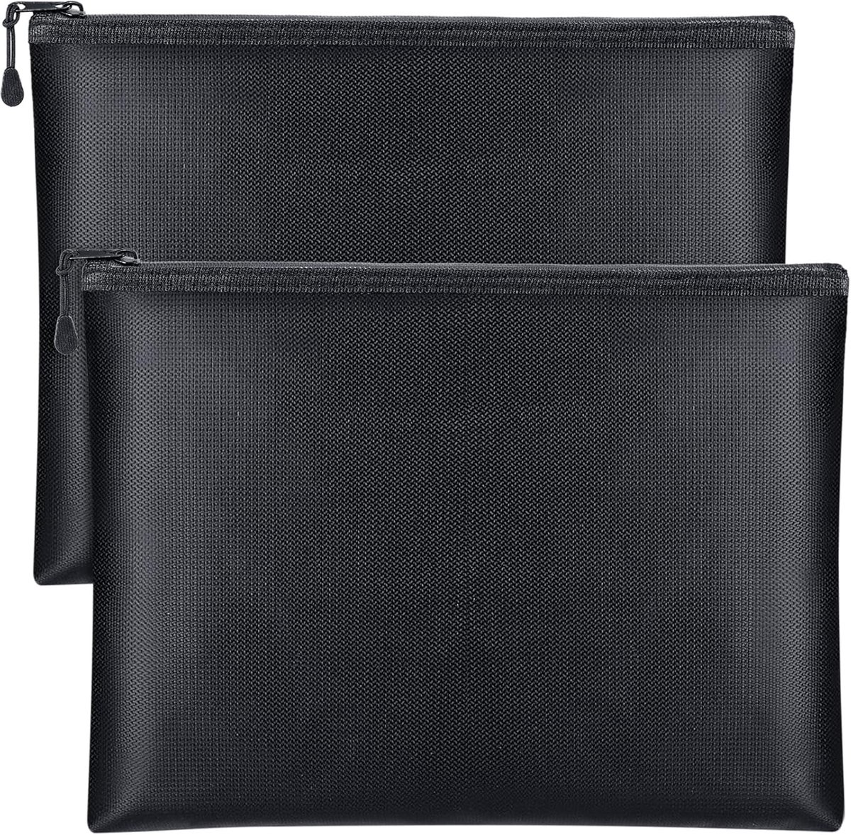 Fireproof Document Bag - 2 Pack - Fireproof and Waterproof Cash Bag with Zipper - Fireproof Document Bags - 13.4 x 9.4 Inch Waterproof and Fireproof Cash Bag Document Holder with Zipper - Fireproof Safe Storage Bag - Image 1