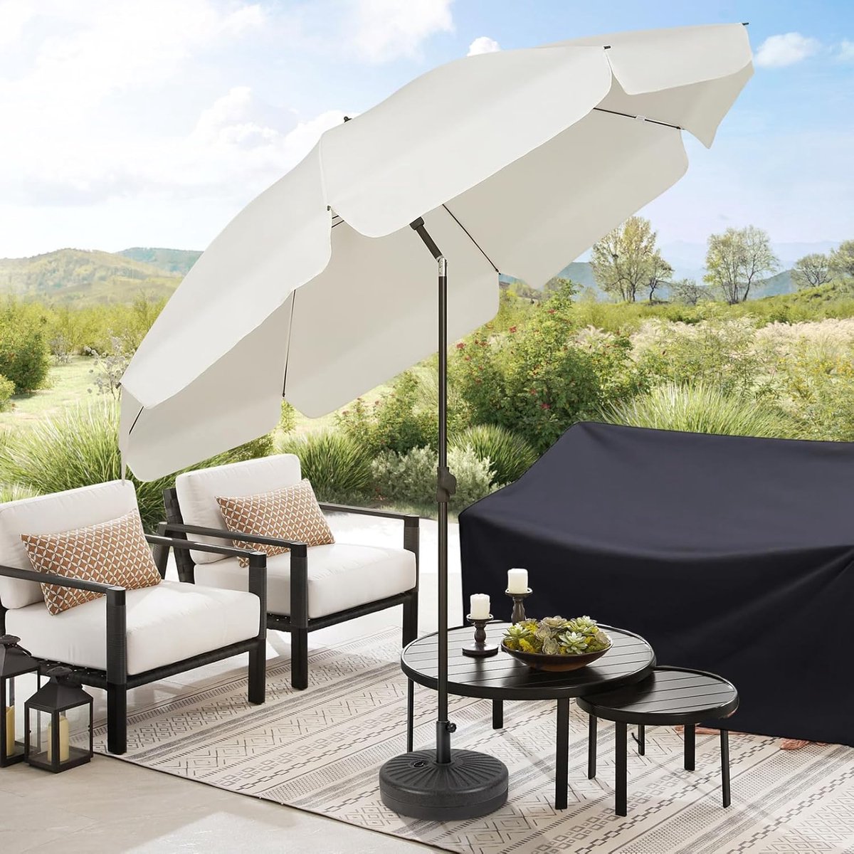 163*66*89 cm - Garden bench covers - Garden chair covers - Dust cover - waterproof - Garden accessories - 2-seater - cover for garden bench - windproof - anti-UV - tear resistance - 210D Oxford fabric - Loveseat cover - for 2-seater bench - black - Image 2