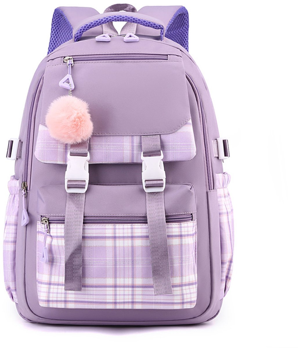 Girls School Student School Bag Outdoor Backpack - Youth school bag - Backpack - Pink - Luxury Backpack - Laptop bag - School bag - Backpack - Rucksack - Large Women's Backpack - Waterproof Women's Travel Backpack - Rucksack - Teenagers - with Laptop Comp - Image 1