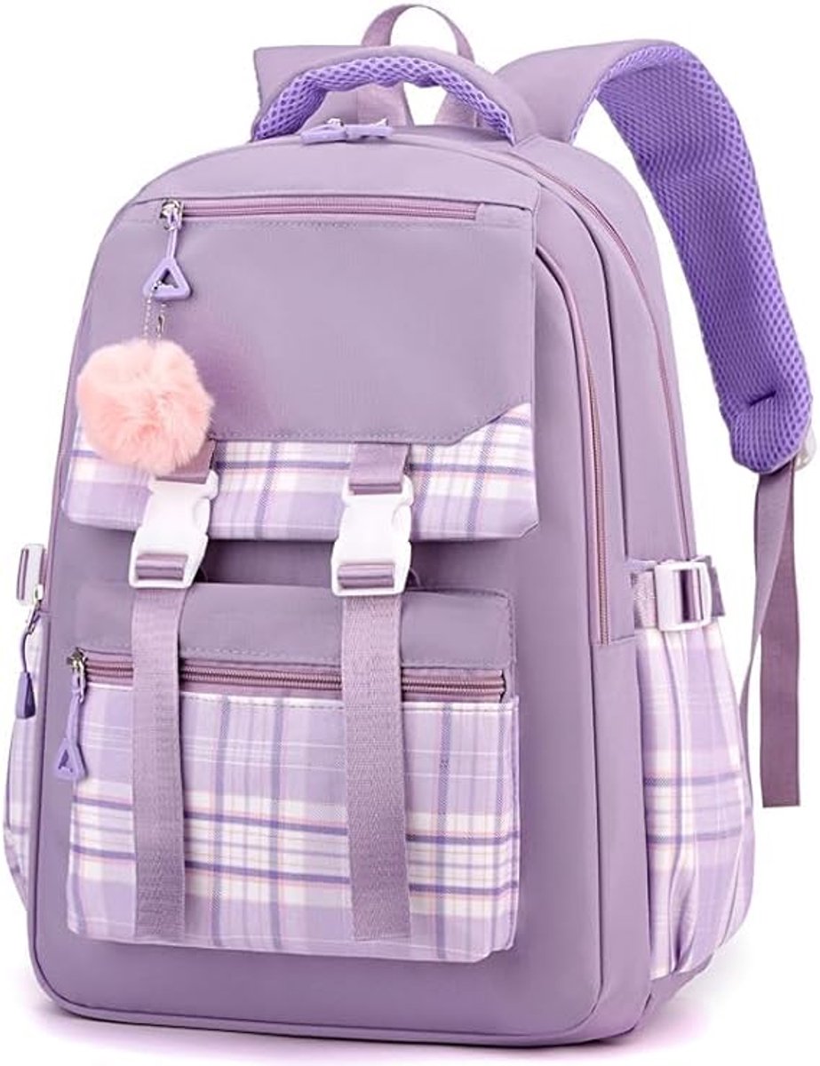 Girls School Student School Bag Outdoor Backpack - Youth school bag - Backpack - Pink - Luxury Backpack - Laptop bag - School bag - Backpack - Rucksack - Large Women's Backpack - Waterproof Women's Travel Backpack - Rucksack - Teenagers - with Laptop Comp - Image 3