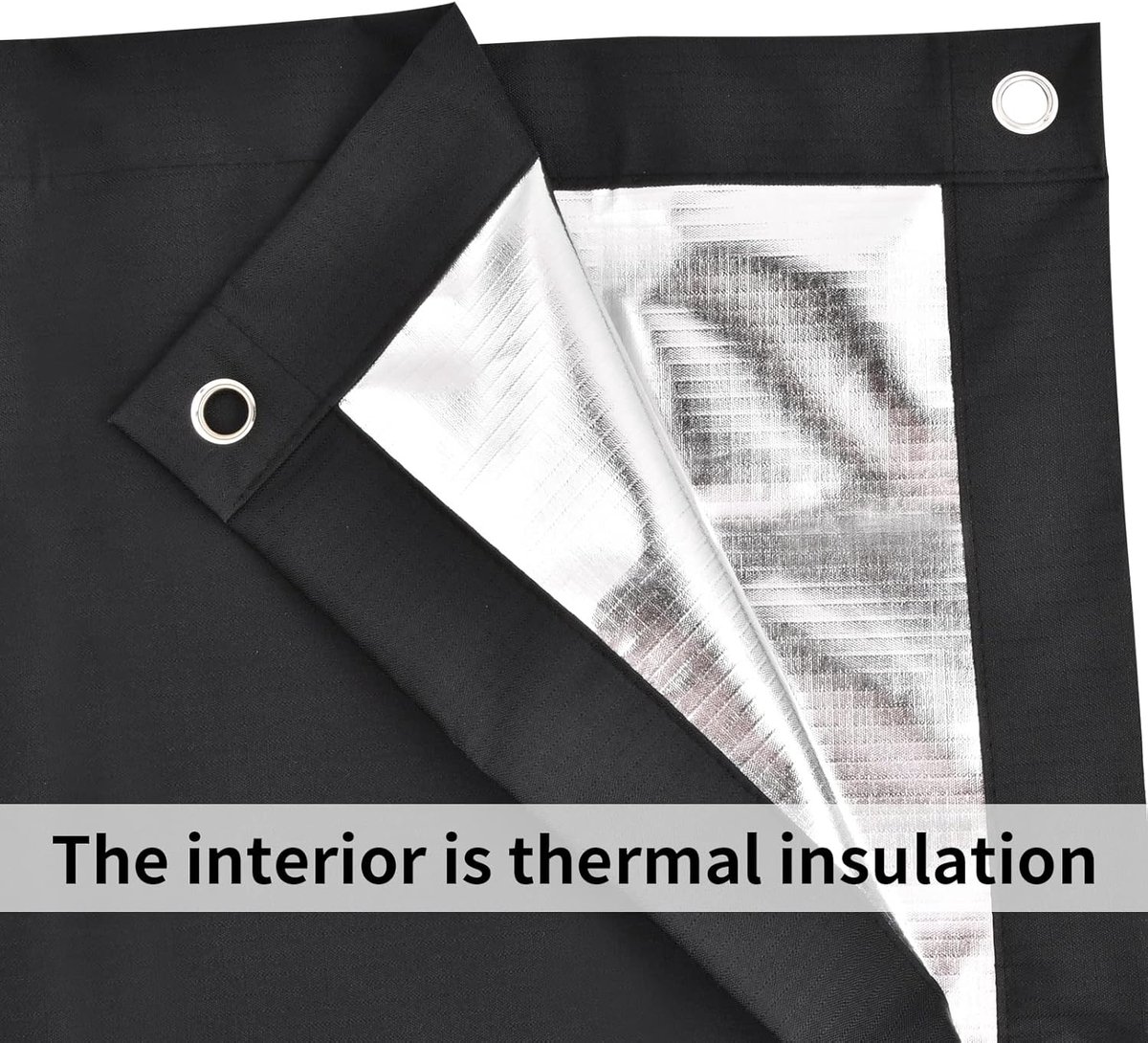 Blackout roller blind - No drilling required - 96 x 100 cm - Portable blackout curtain for windows - with 7 suction cups - Thermal insulation, Sun protection, Roller blind for skylight, Bedroom, Garden, Car - Black - Image 6